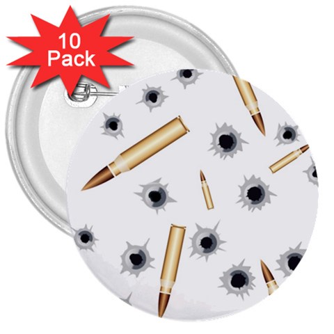 Bulletsnbulletholes 3  Button (10 pack) from ArtsNow.com Front