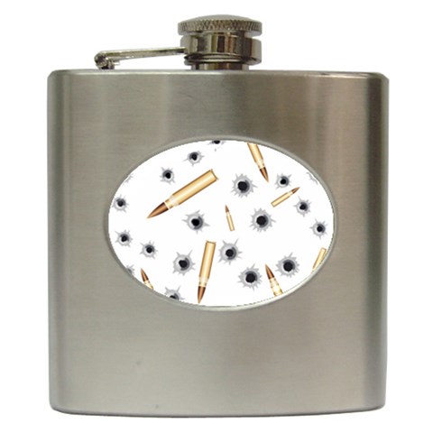 Bulletsnbulletholes Hip Flask from ArtsNow.com Front