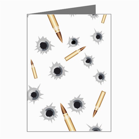 Bulletsnbulletholes Greeting Card from ArtsNow.com Left