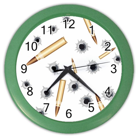 Bulletsnbulletholes Wall Clock (Color) from ArtsNow.com Front