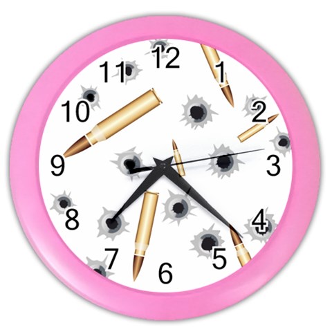 Bulletsnbulletholes Wall Clock (Color) from ArtsNow.com Front