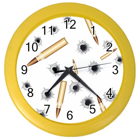 Bulletsnbulletholes Wall Clock (Color) from ArtsNow.com Front