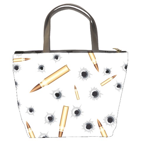 Bulletsnbulletholes Bucket Handbag from ArtsNow.com Back