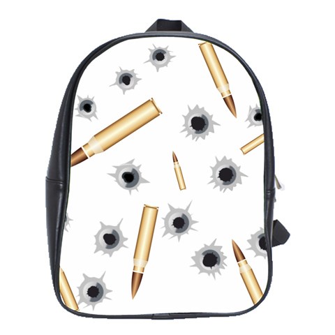 Bulletsnbulletholes School Bag (Large) from ArtsNow.com Front