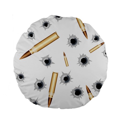 Bulletsnbulletholes 15  Premium Round Cushion  from ArtsNow.com Front