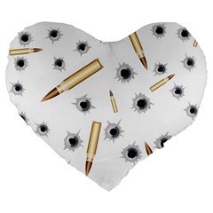 Bulletsnbulletholes 19  Premium Heart Shape Cushion from ArtsNow.com Front