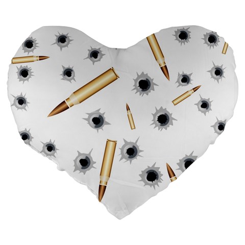 Bulletsnbulletholes 19  Premium Heart Shape Cushion from ArtsNow.com Back