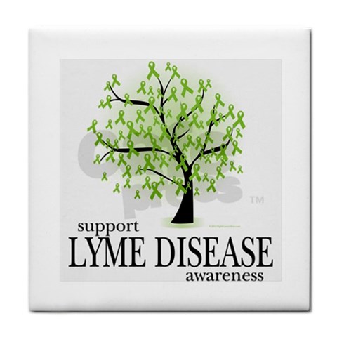 Lyme Tree Tile Coaster from ArtsNow.com Front