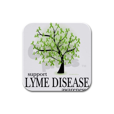 Lyme Tree Rubber Square Coaster (4 pack) from ArtsNow.com Front