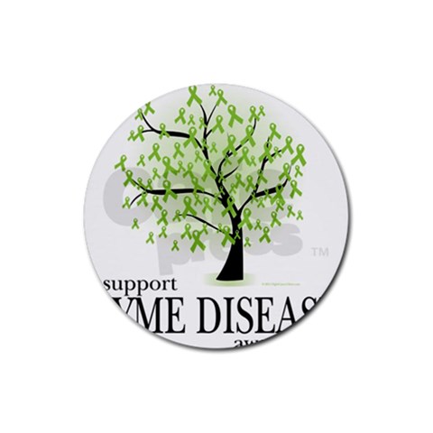 Lyme Tree Rubber Round Coaster (4 pack) from ArtsNow.com Front