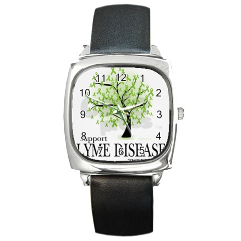 Lyme Tree Square Metal Watch from ArtsNow.com Front