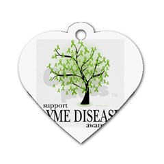 Lyme Tree Dog Tag Heart (Two Sides) from ArtsNow.com Front