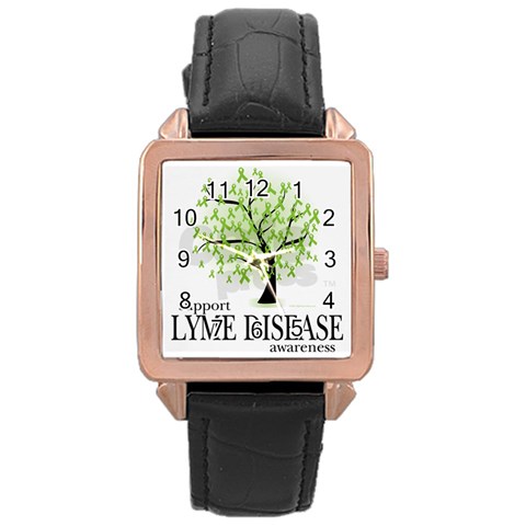 Lyme Tree Rose Gold Leather Watch  from ArtsNow.com Front