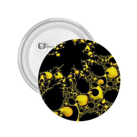 Special Fractal 04 Yellow 2.25  Button from ArtsNow.com Front