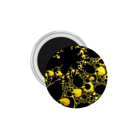 Special Fractal 04 Yellow 1.75  Button Magnet from ArtsNow.com Front