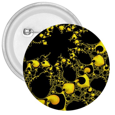 Special Fractal 04 Yellow 3  Button from ArtsNow.com Front