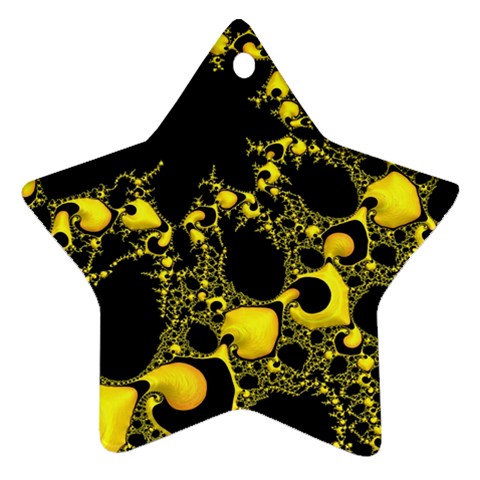 Special Fractal 04 Yellow Star Ornament from ArtsNow.com Front