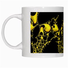 Special Fractal 04 Yellow White Coffee Mug from ArtsNow.com Left