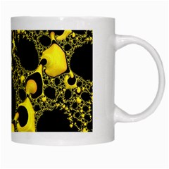 Special Fractal 04 Yellow White Coffee Mug from ArtsNow.com Right