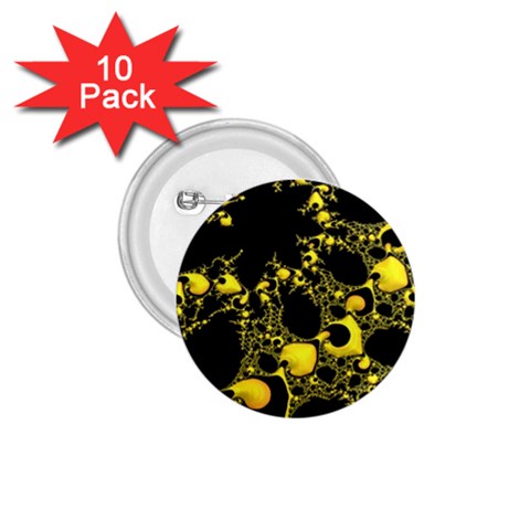 Special Fractal 04 Yellow 1.75  Button (10 pack) from ArtsNow.com Front