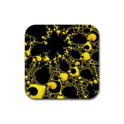 Special Fractal 04 Yellow Drink Coaster (Square) from ArtsNow.com Front