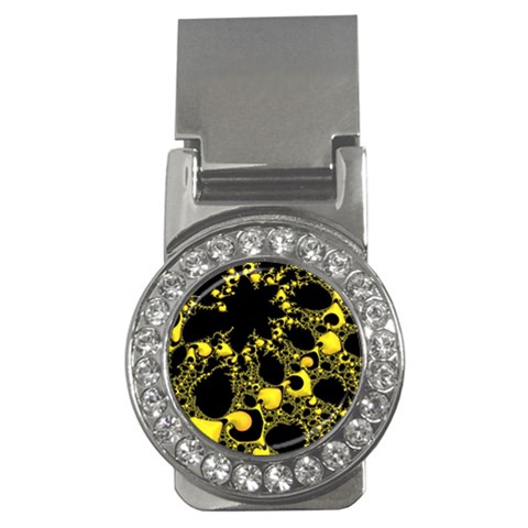 Special Fractal 04 Yellow Money Clip (CZ) from ArtsNow.com Front