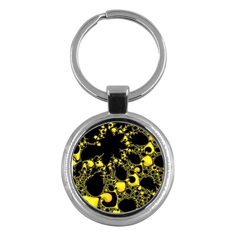 Special Fractal 04 Yellow Key Chain (Round) from ArtsNow.com Front