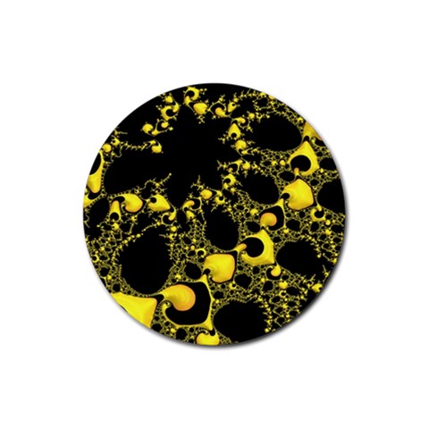 Special Fractal 04 Yellow Drink Coaster (Round) from ArtsNow.com Front