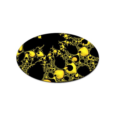 Special Fractal 04 Yellow Sticker (Oval) from ArtsNow.com Front