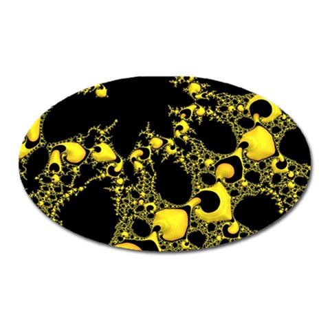 Special Fractal 04 Yellow Magnet (Oval) from ArtsNow.com Front