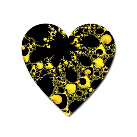 Special Fractal 04 Yellow Magnet (Heart) from ArtsNow.com Front