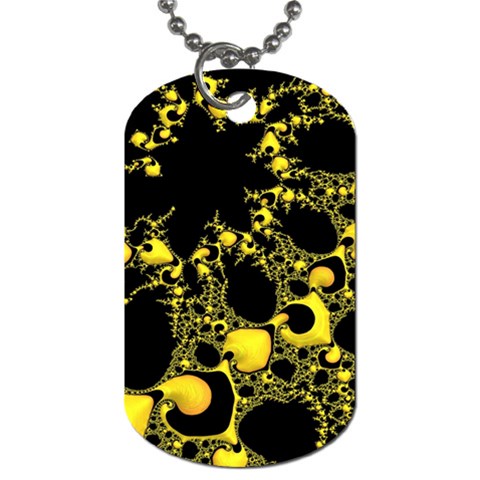 Special Fractal 04 Yellow Dog Tag (One Sided) from ArtsNow.com Front