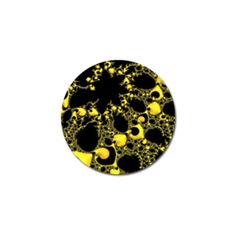 Special Fractal 04 Yellow Golf Ball Marker from ArtsNow.com Front