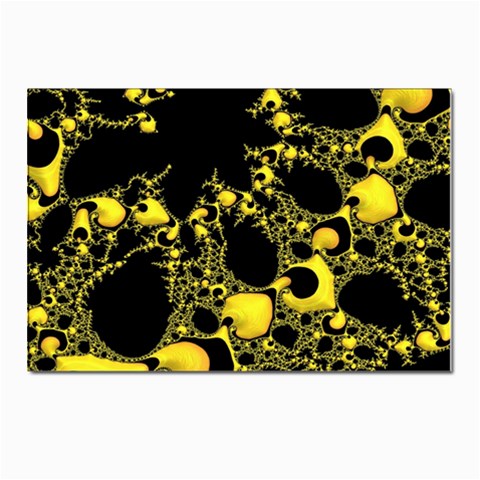 Special Fractal 04 Yellow Postcard 4 x 6  (10 Pack) from ArtsNow.com Front