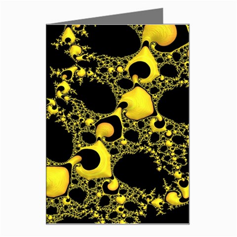 Special Fractal 04 Yellow Greeting Card from ArtsNow.com Left