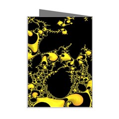 Special Fractal 04 Yellow Mini Greeting Card from ArtsNow.com Right