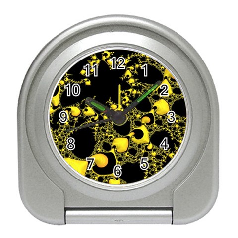 Special Fractal 04 Yellow Desk Alarm Clock from ArtsNow.com Front