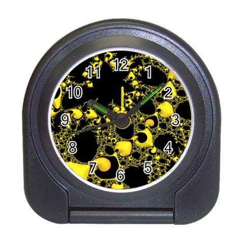 Special Fractal 04 Yellow Desk Alarm Clock from ArtsNow.com Front