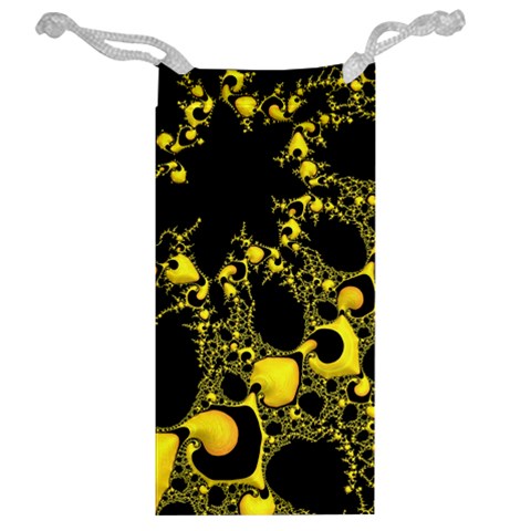 Special Fractal 04 Yellow Jewelry Bag from ArtsNow.com Back