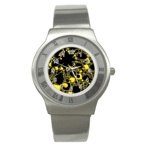 Special Fractal 04 Yellow Stainless Steel Watch (Slim) from ArtsNow.com Front