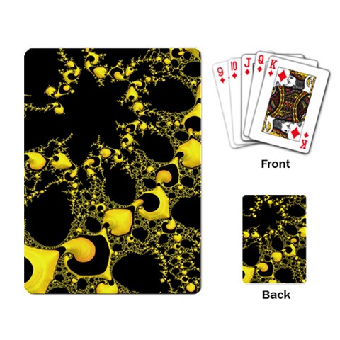 Special Fractal 04 Yellow Playing Cards Single Design from ArtsNow.com Back