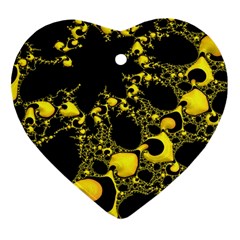 Special Fractal 04 Yellow Heart Ornament (Two Sides) from ArtsNow.com Front