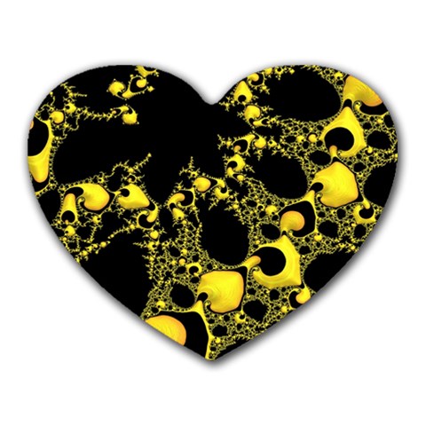 Special Fractal 04 Yellow Mouse Pad (Heart) from ArtsNow.com Front