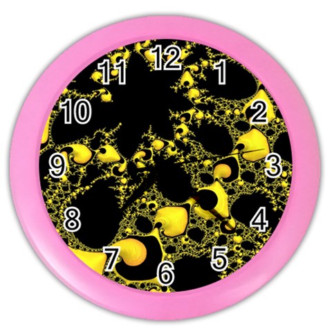 Special Fractal 04 Yellow Wall Clock (Color) from ArtsNow.com Front