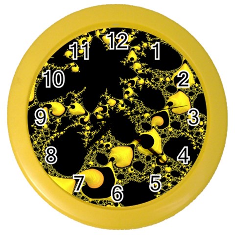 Special Fractal 04 Yellow Wall Clock (Color) from ArtsNow.com Front