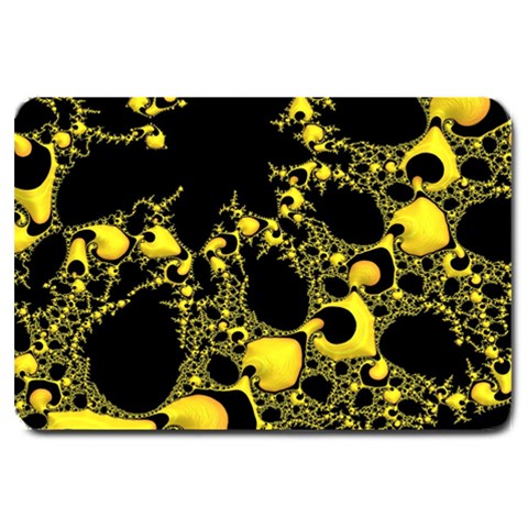 Special Fractal 04 Yellow Large Door Mat from ArtsNow.com 30 x20  Door Mat