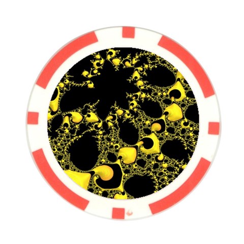 Special Fractal 04 Yellow Poker Chip from ArtsNow.com Front