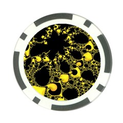 Special Fractal 04 Yellow Poker Chip from ArtsNow.com Front