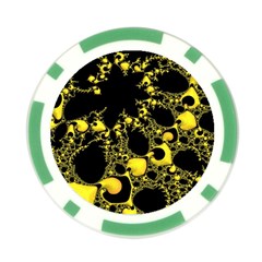 Special Fractal 04 Yellow Poker Chip from ArtsNow.com Front