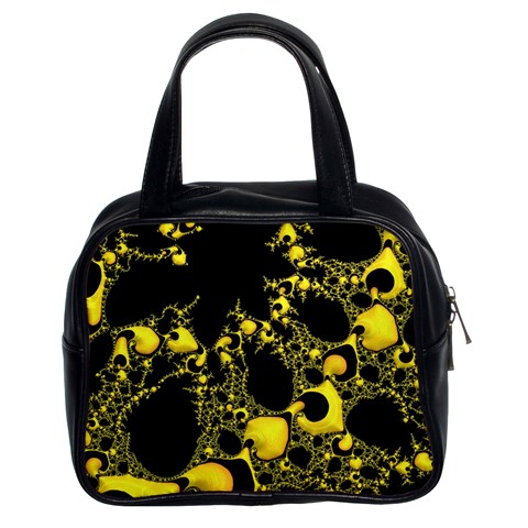 Special Fractal 04 Yellow Classic Handbag (Two Sides) from ArtsNow.com Front